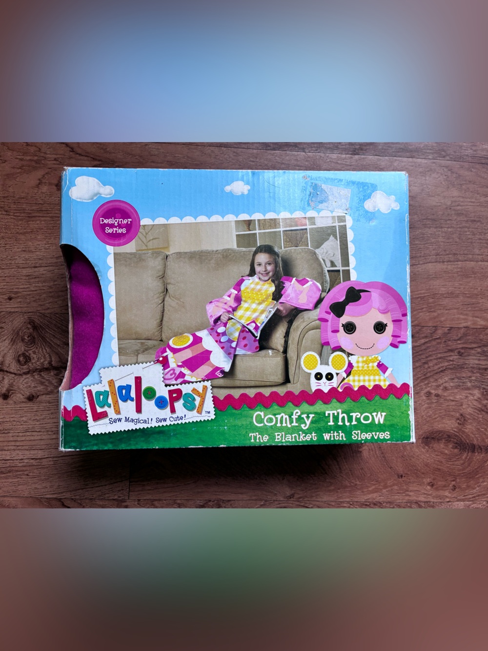 Lalaloopsy Kids Pink Comfy Throw Blanket with Sleeves